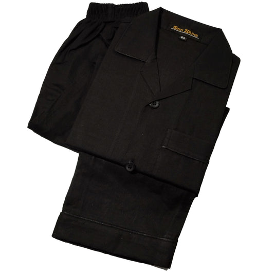 Black Cotton Night Suit - MCN-12