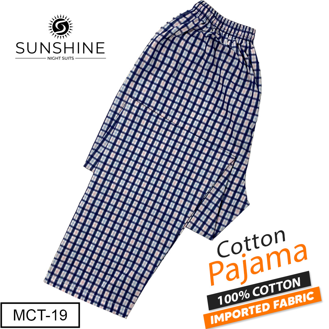 Frosty Blue Check 100% Cotton Pajamas MCT-19