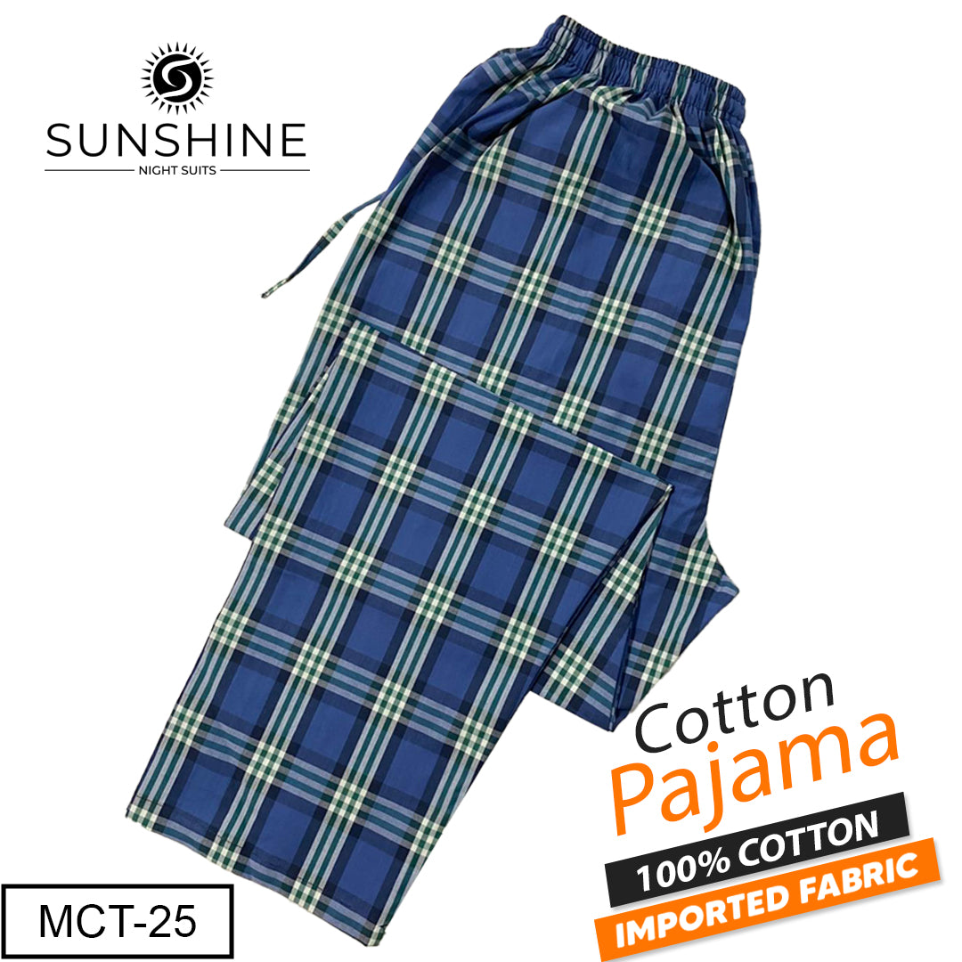 Tory Blue Check 100% Cotton Trousers MCT-25