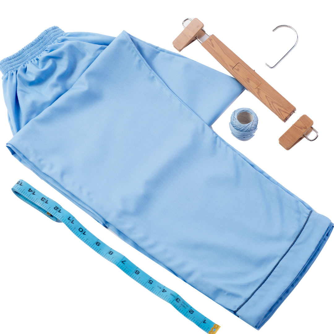 Sky Blue Plain Night Suit - MN-805