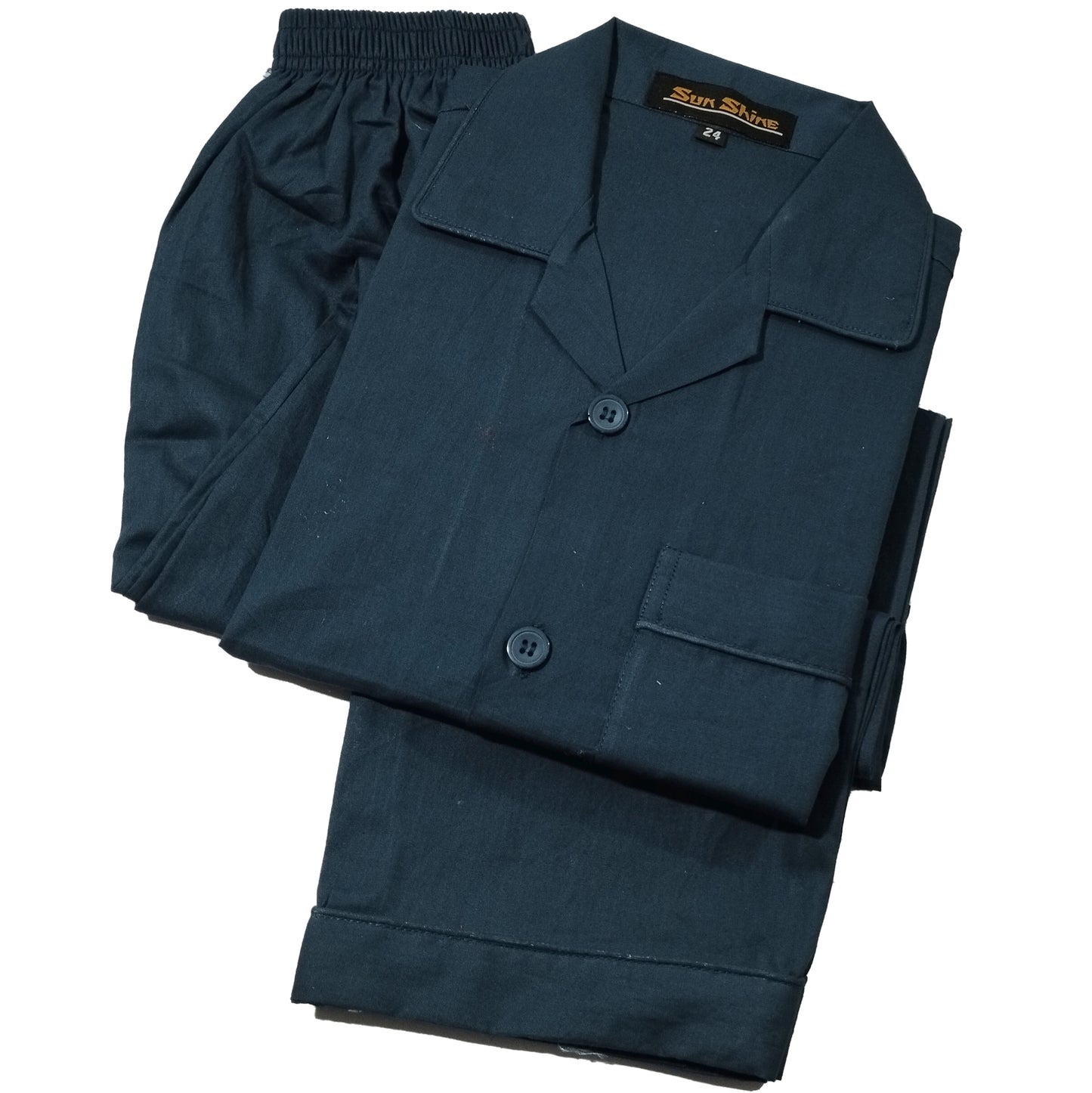 Teal Cotton Night Suit - MCN