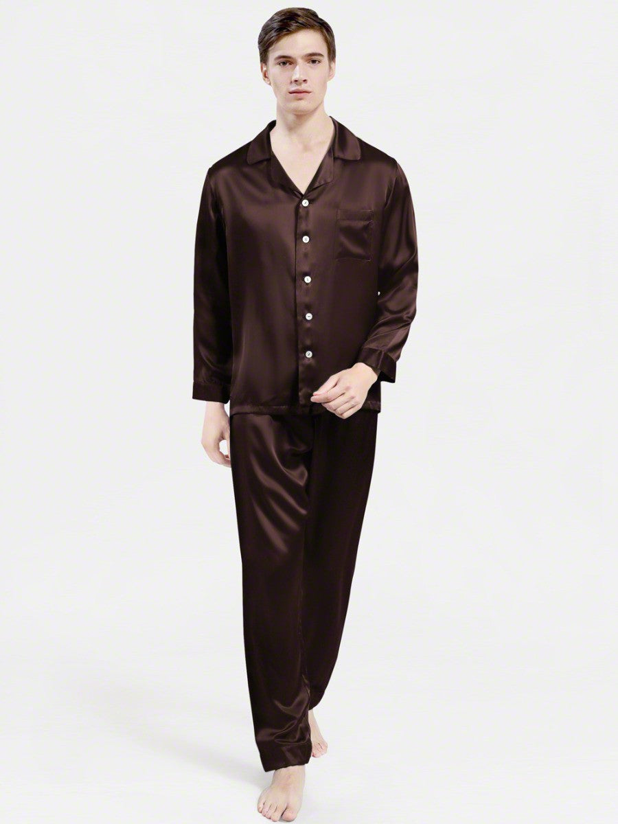 Brown Silk Night Suit - MSN-12