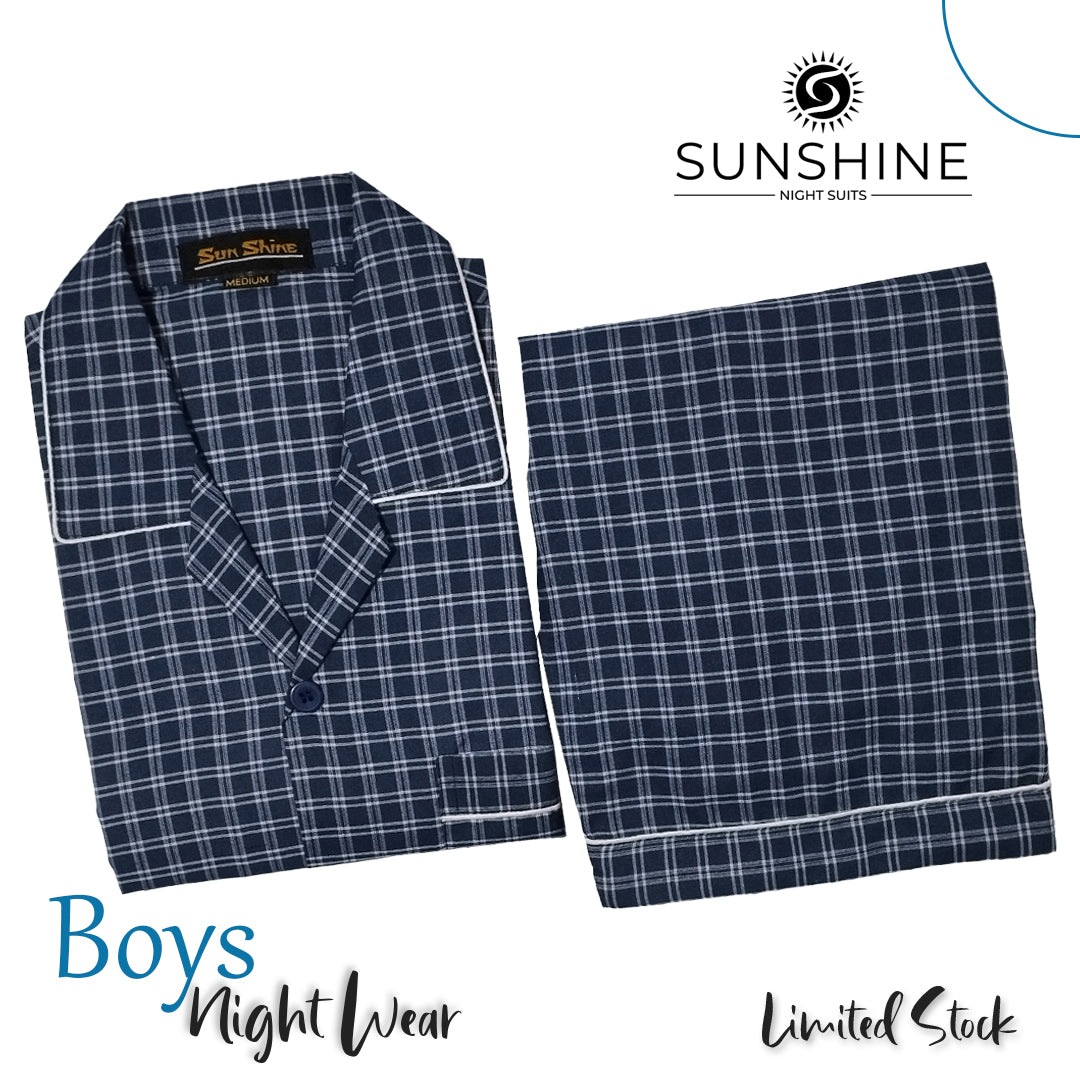 Blue Check Wash & Wear Nightdress ( BCH-51 )