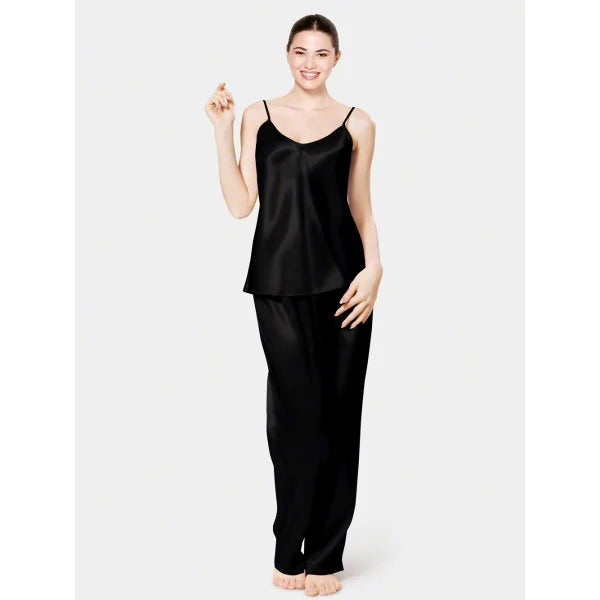 Black Silk Cami Pajama WCP-05