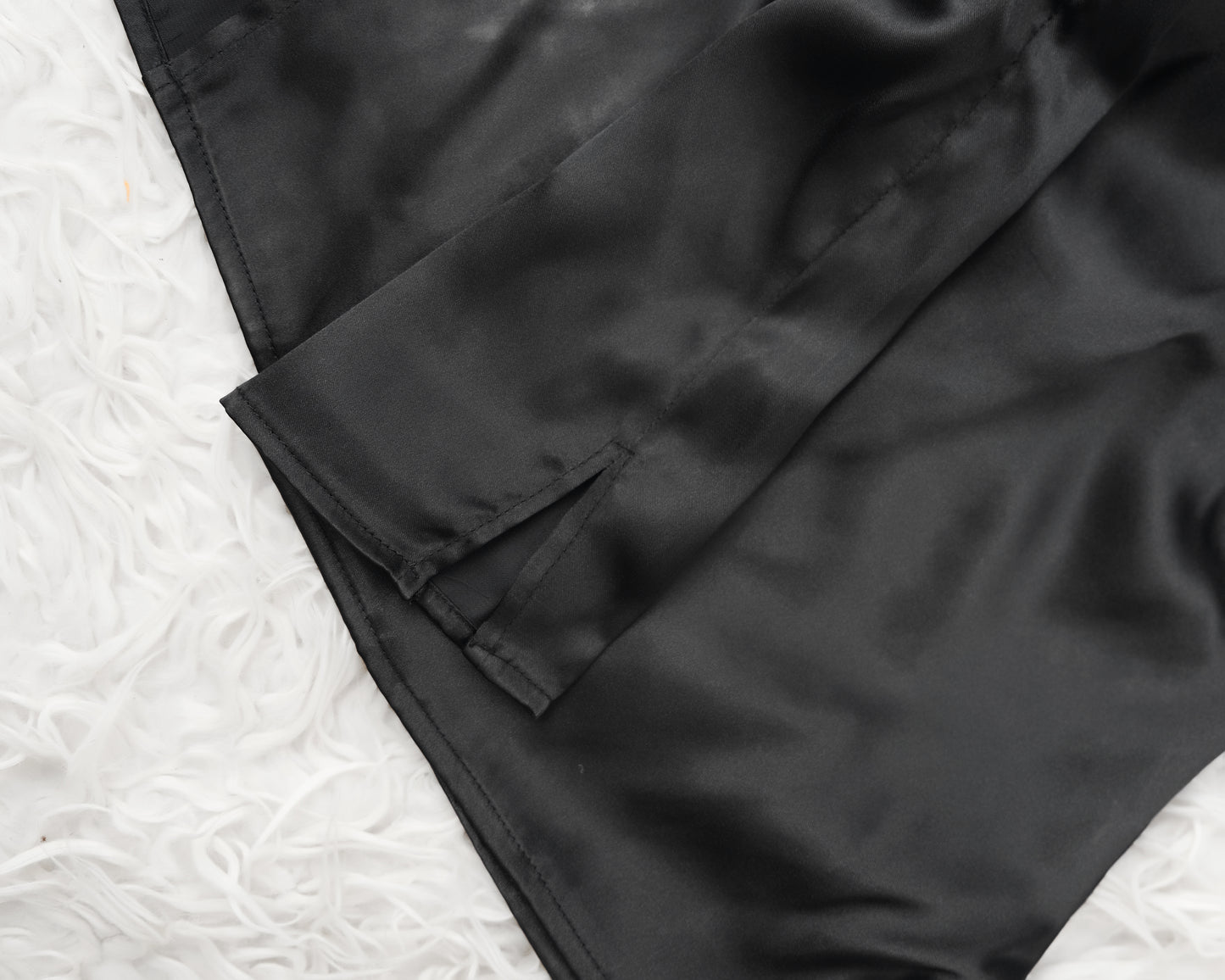 Black Silk Boxer Shorts MSB-01