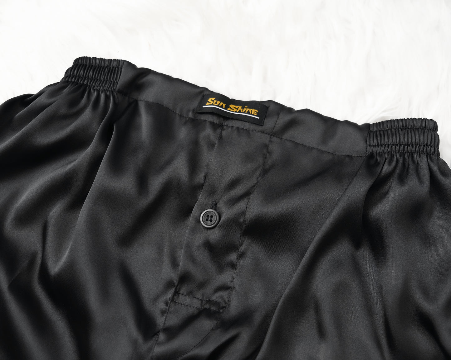 Black Silk Boxer Shorts MSB-01