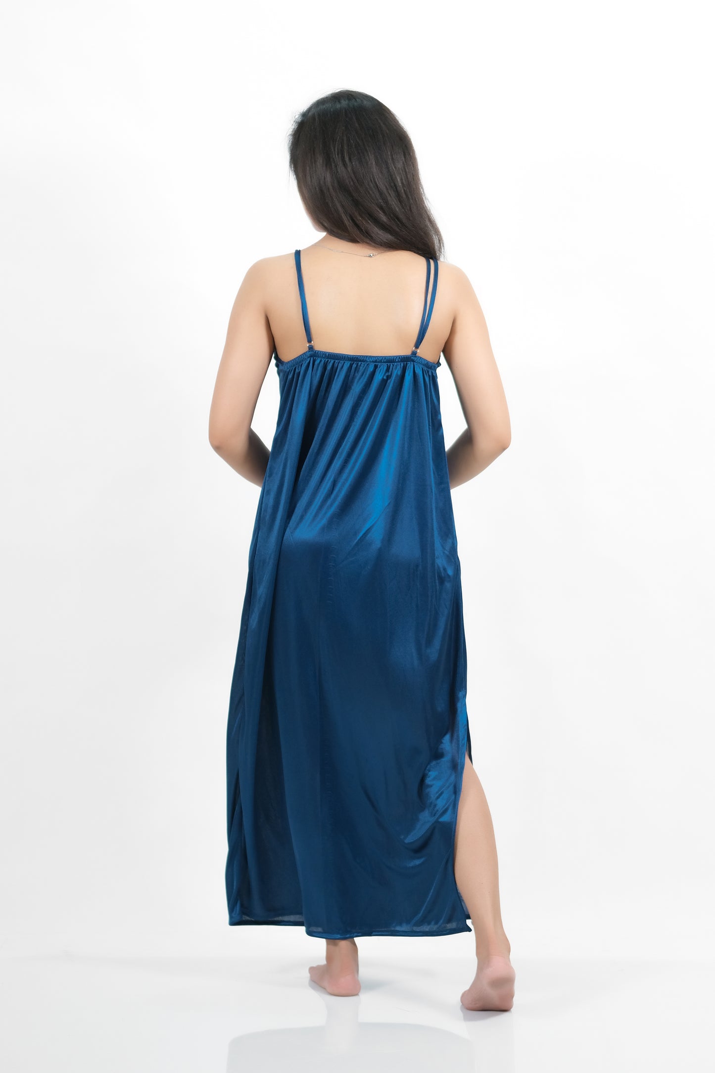 Blue Silk 1pc Nighty 1000-C