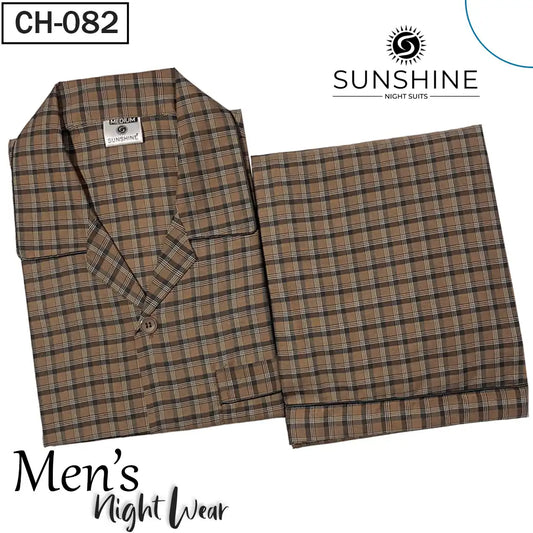 Camel Check Night Suit - CH-082