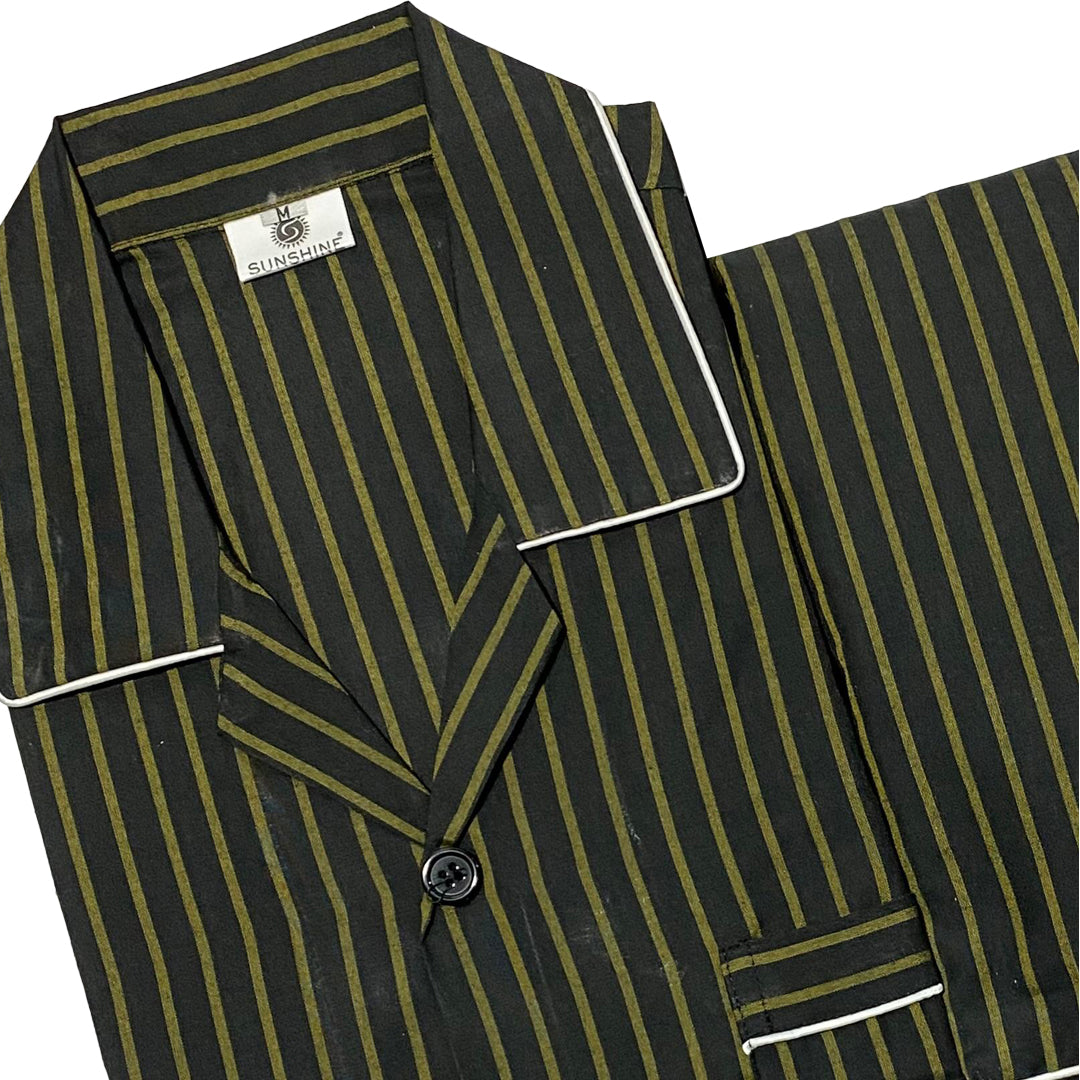 Black Yellow Stripe Night Suit – CH-127
