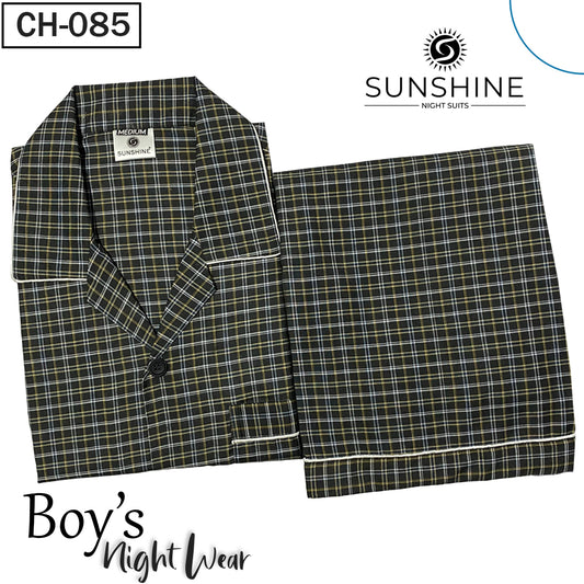 Black Check Nightdress For Boys ( BCH-85 )