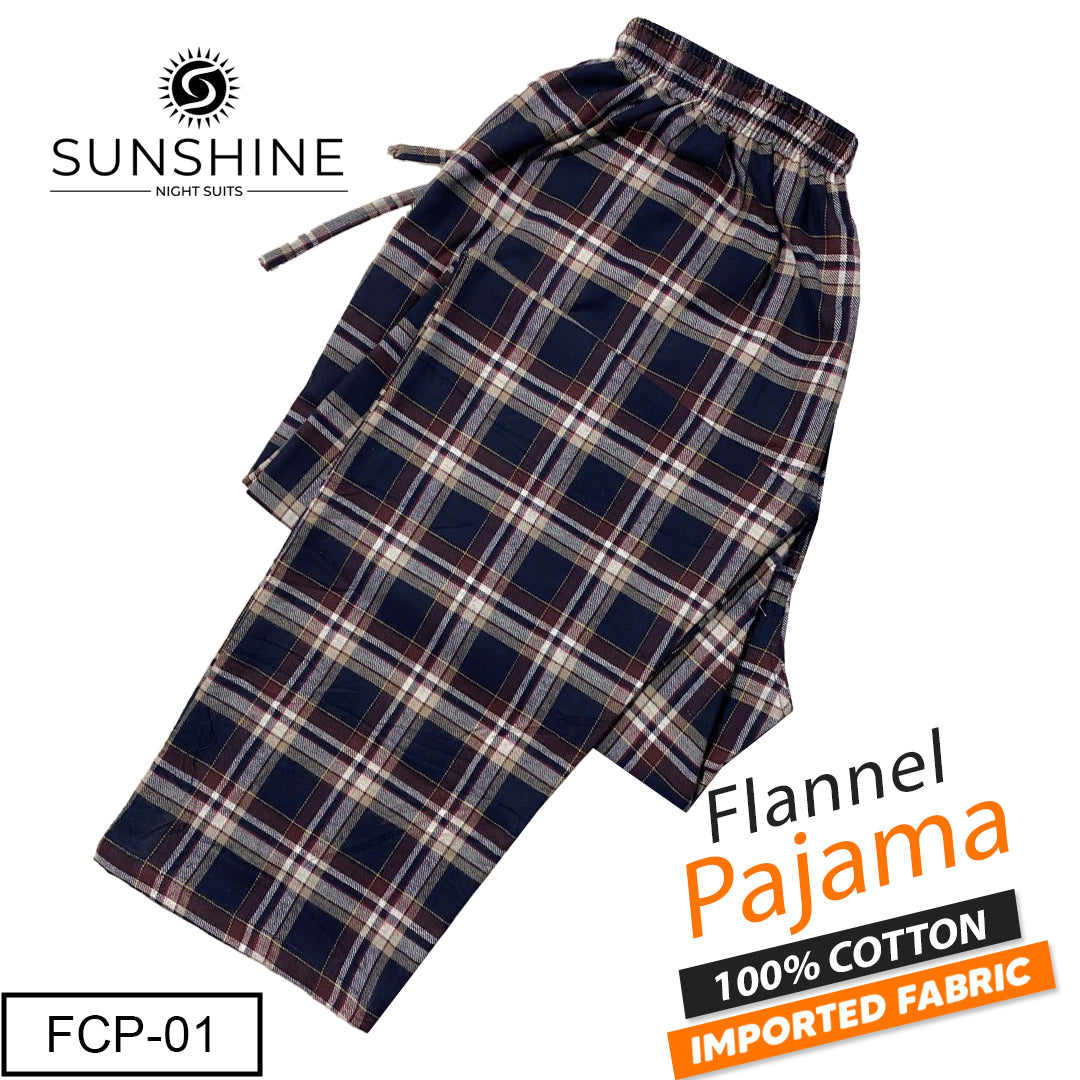 Navy Maroon Check Flannel Pajama – FCP-01 | Winter Fabric