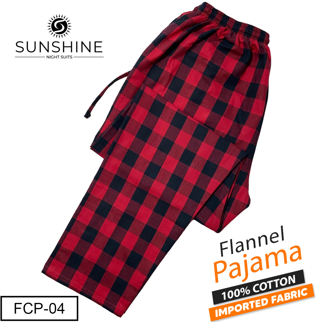 Red Black Check Flannel Pajama – FCP-04 | Winter Fabric