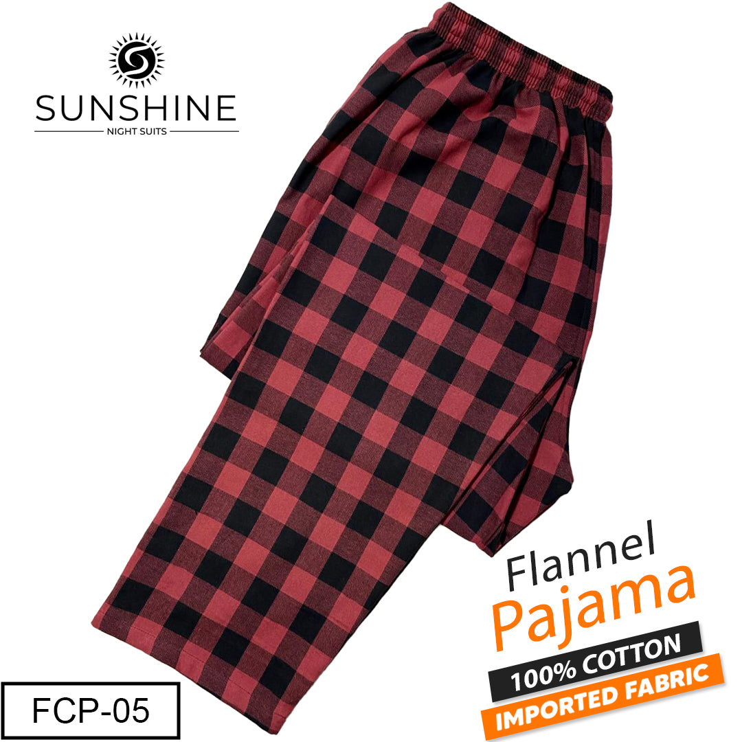 Imperial Red Check Flannel Pajama – FCP-05 | Winter Fabric