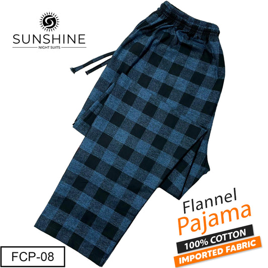 Midnight Blue Check Flannel Pajama – FCP-08 | Winter Fabric