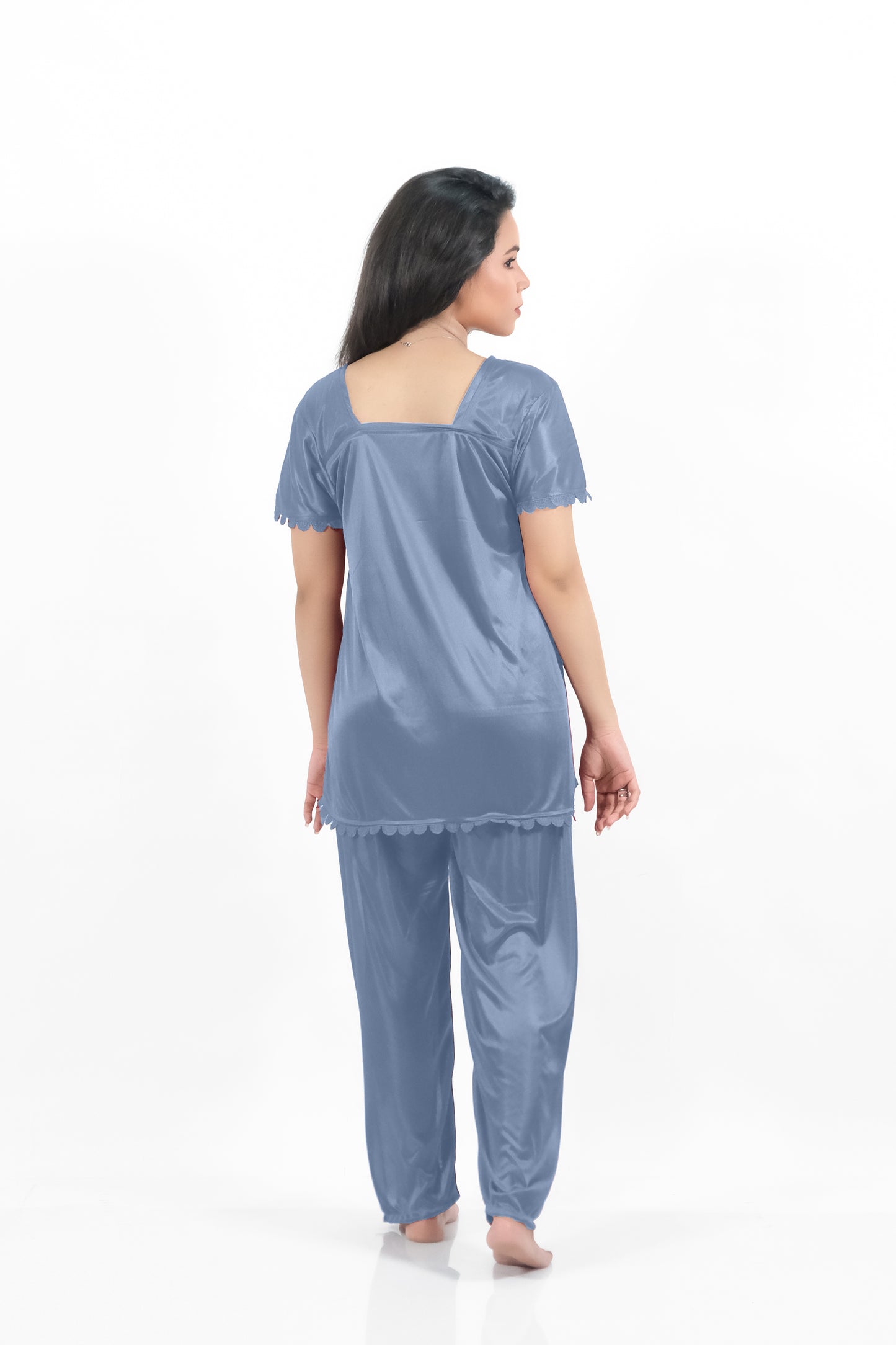 Grey Silk Jersey Pajamas Set 2500-G