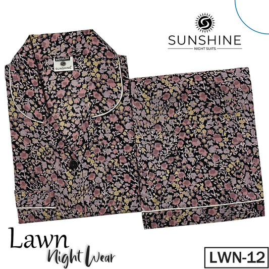 Mini Flowers Printed Lawn Nightdress LWN-012