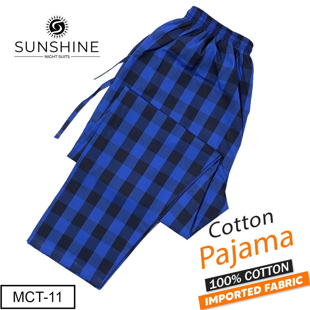 Blue Black Check 100% Cotton Pajamas MCT-11