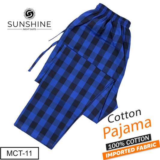 Blue Black Check 100% Cotton Pajamas MCT-11