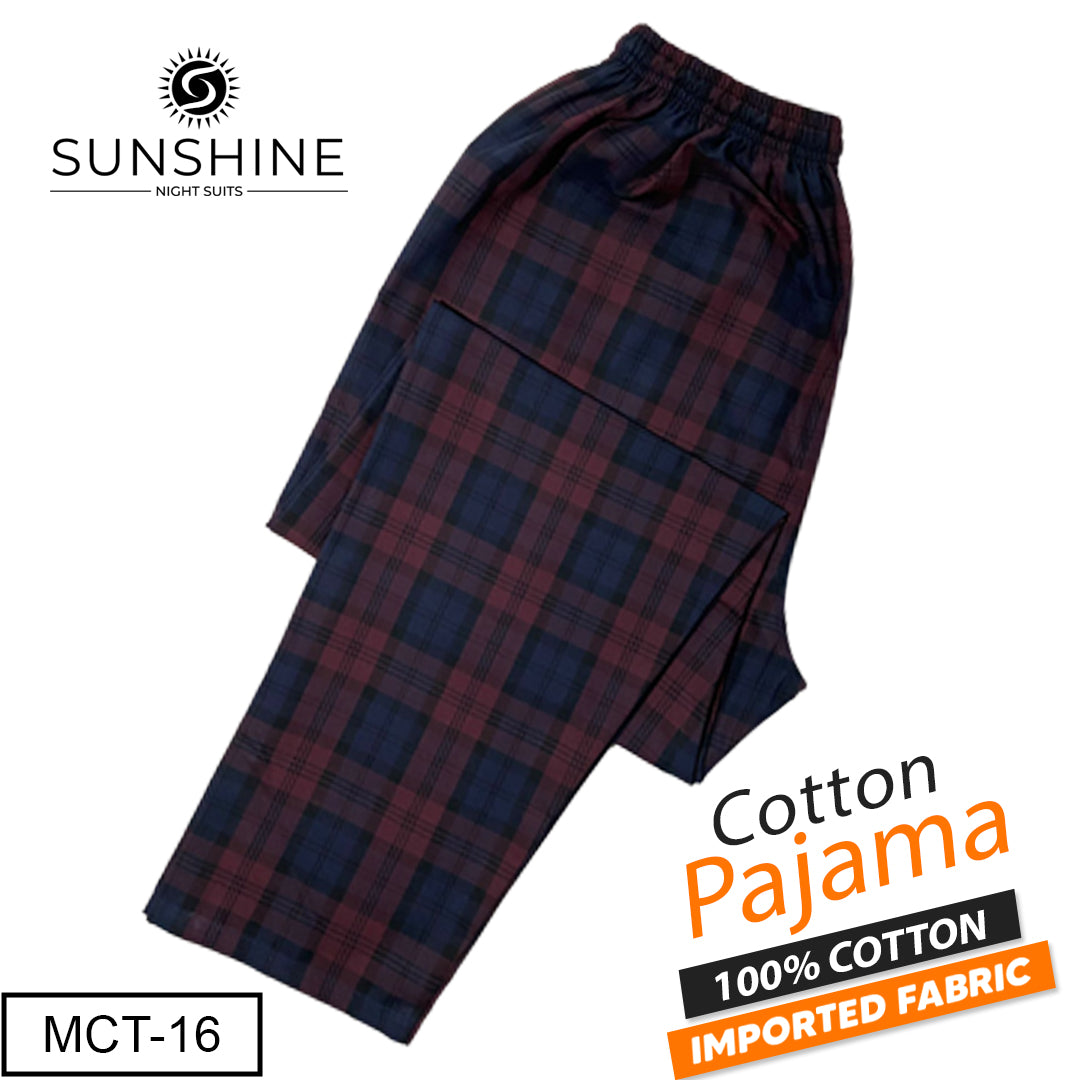 Bordeaux Check 100% Cotton Pajamas MCT-16