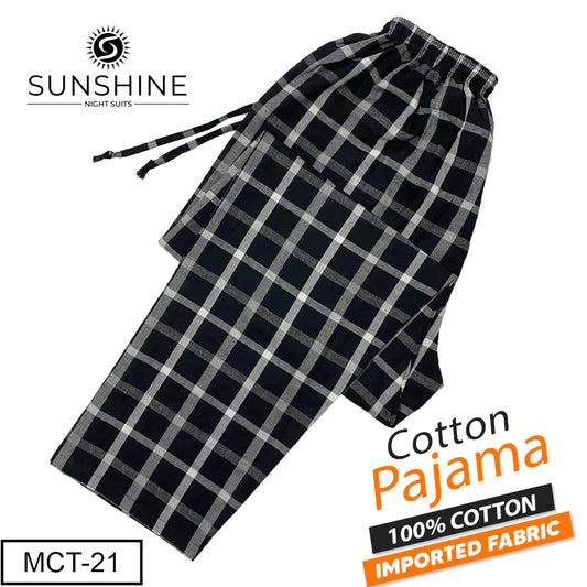 Black Check 100% Cotton Pajamas MCT-21