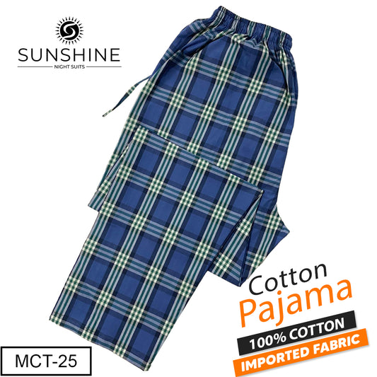 Tory Blue Check 100% Cotton Trousers MCT-25