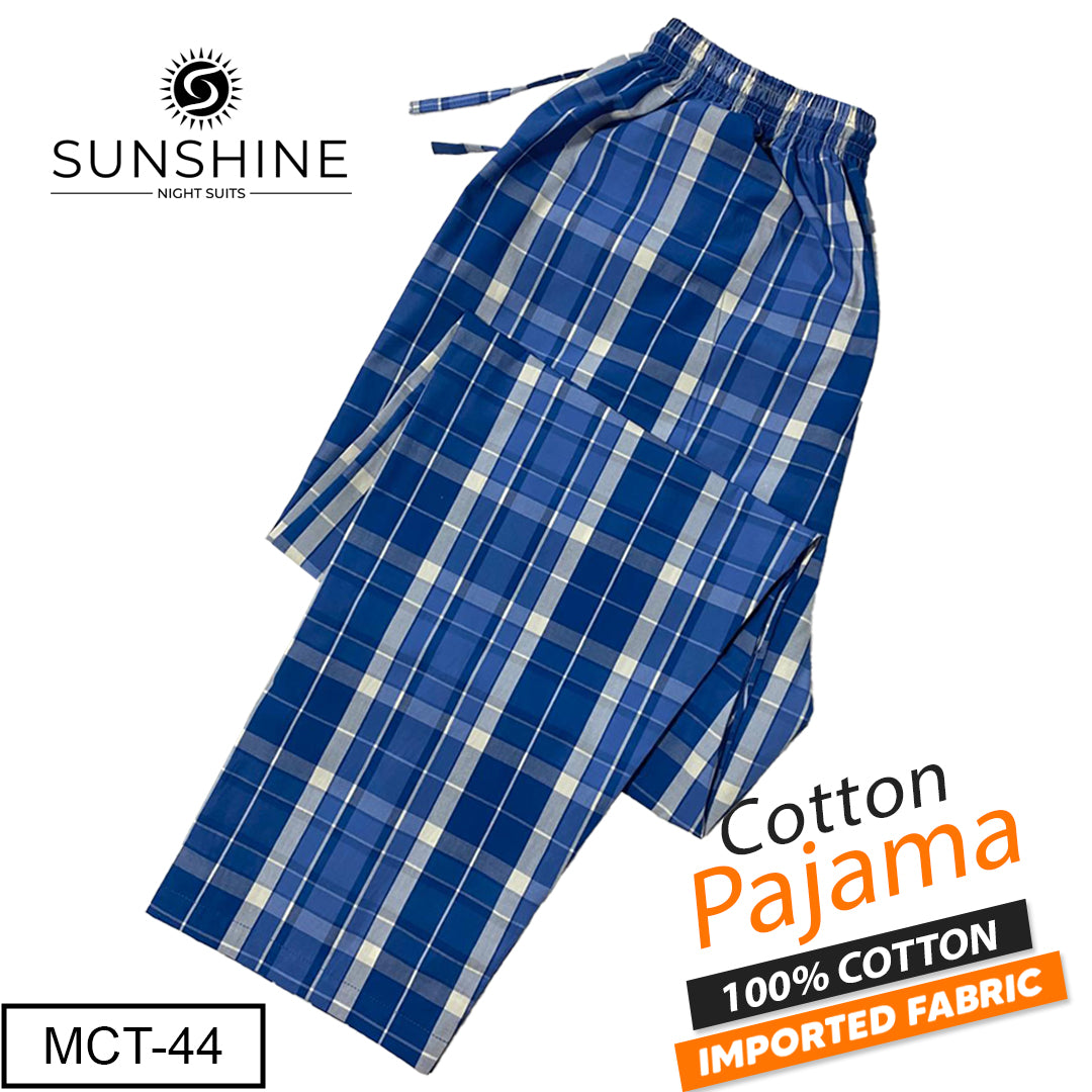 Crystal Blue Check 100% Cotton Trousers MCT-44