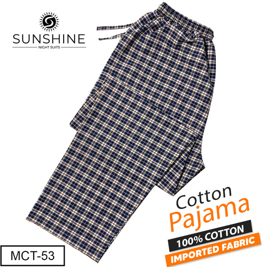 Navy Maroon Check 100% Cotton Trousers – MCT-53