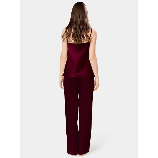 Dark Maroon Silk Cami Pajama WCP-03