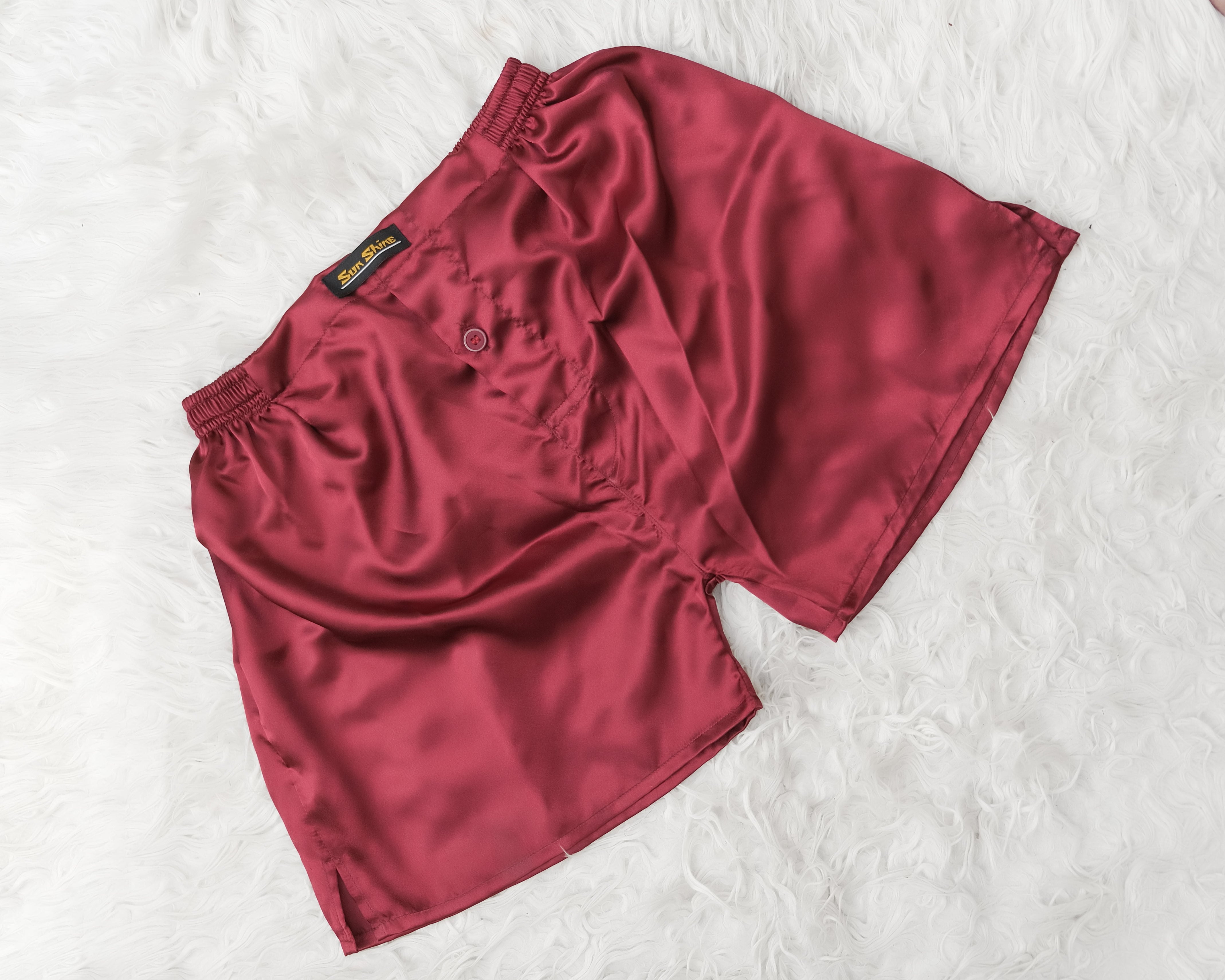 Maroon silk outlet shorts