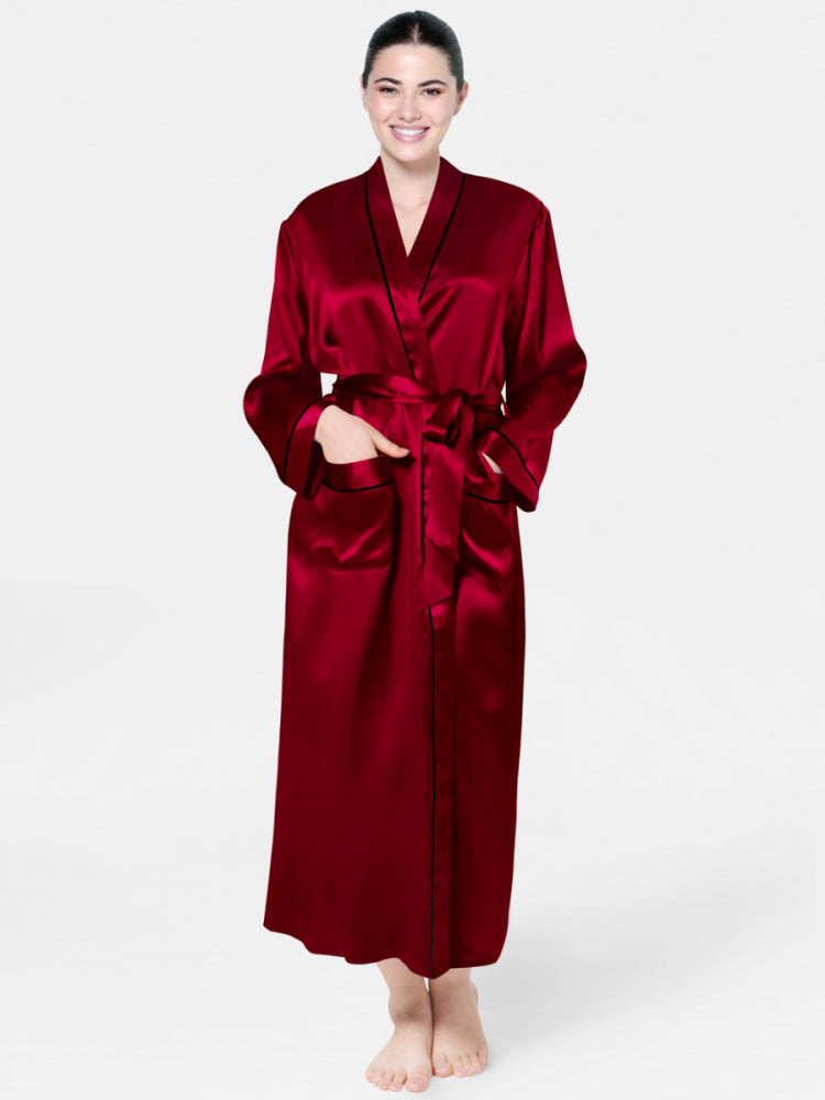 Maroon Silky Long Gown WLG-04