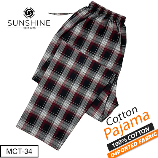 Blackish Check 100% Cotton Pajamas MCT-34