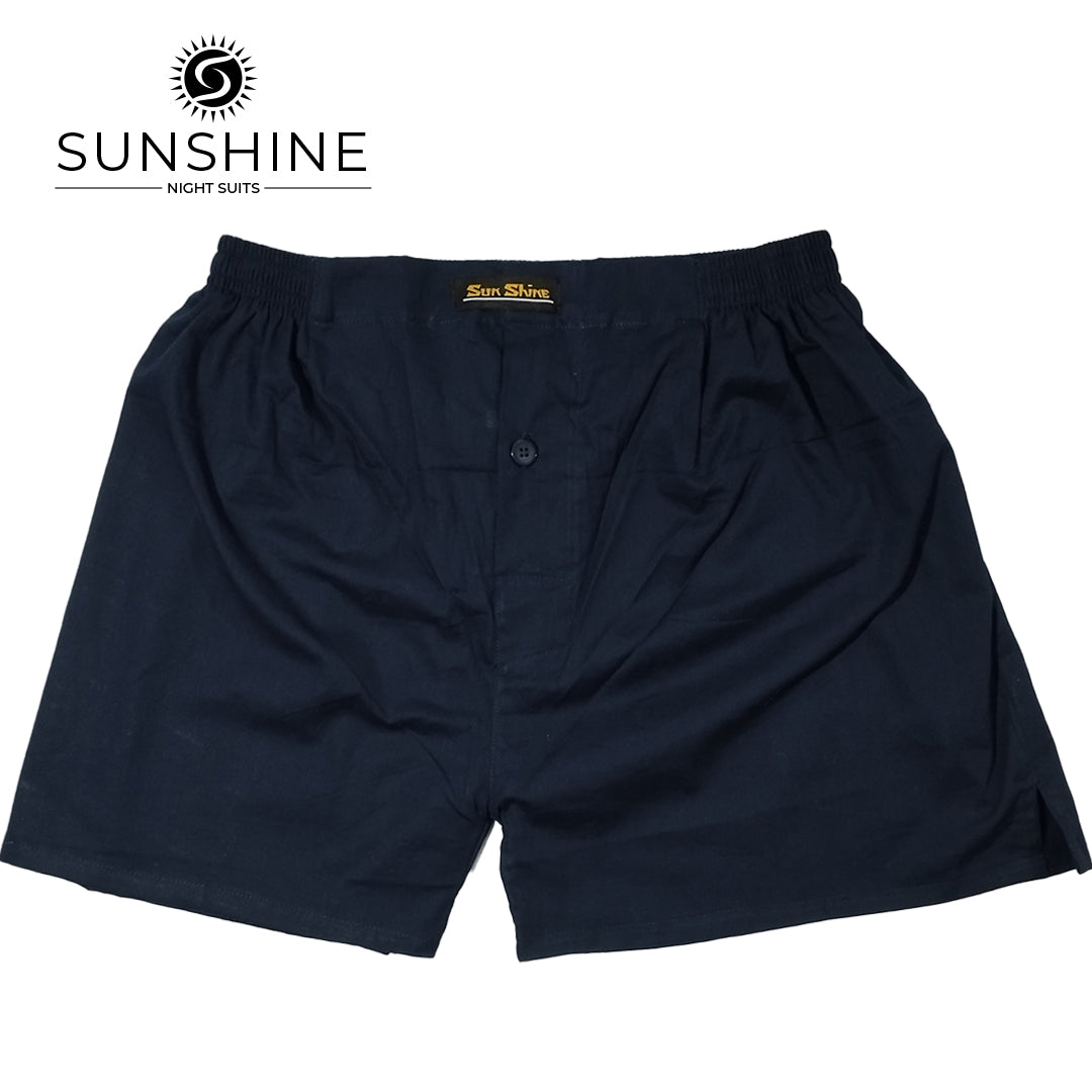 Navy Blue Plain Cotton Boxer Short MCB-06