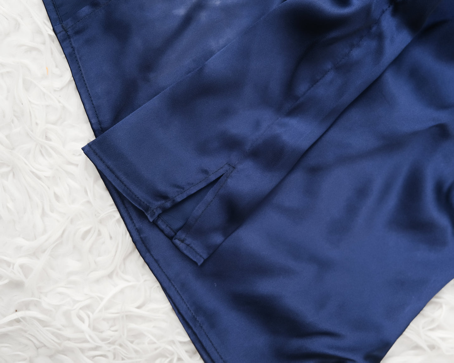 Navy Blue Silk Boxer Shorts MSB-04