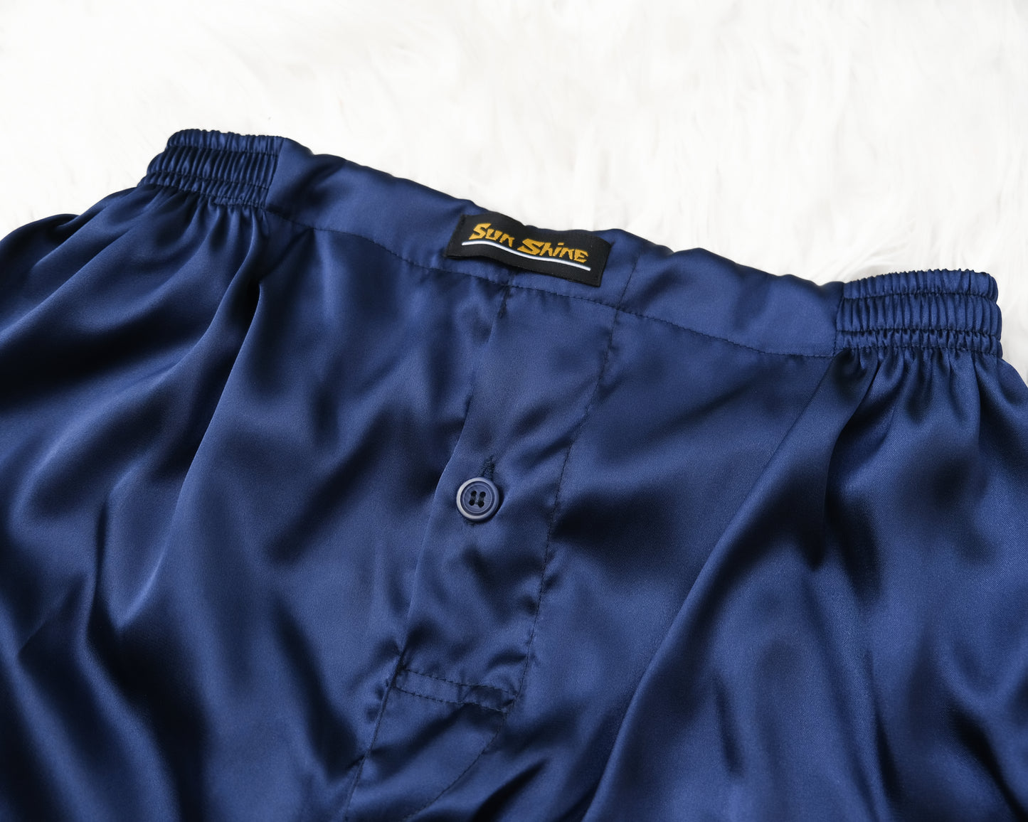 Navy Blue Silk Boxer Shorts MSB-04