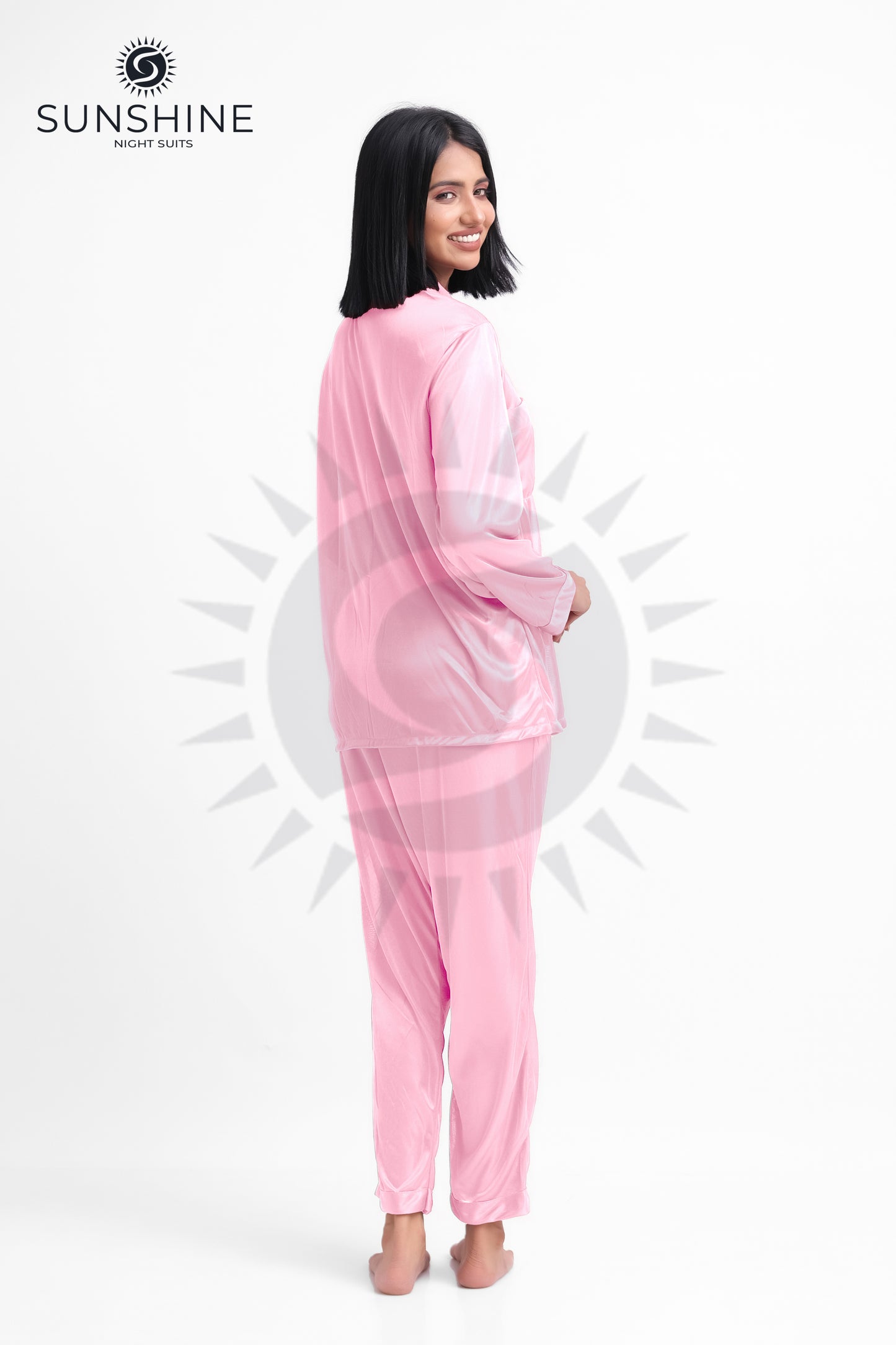 Pink Silk Jersey Pajamas Set 2550-E