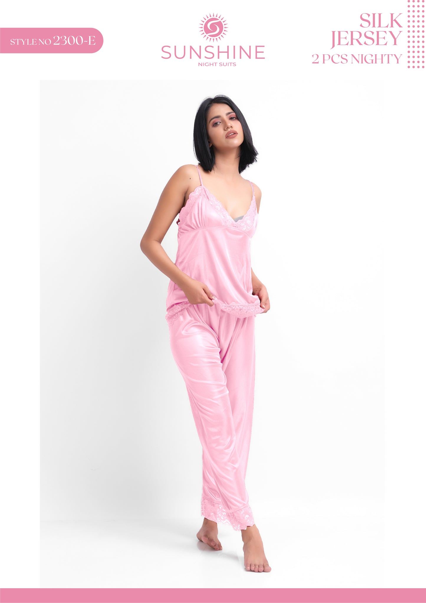 Sexy Silk Cami Pajama Set - Style No. 2300