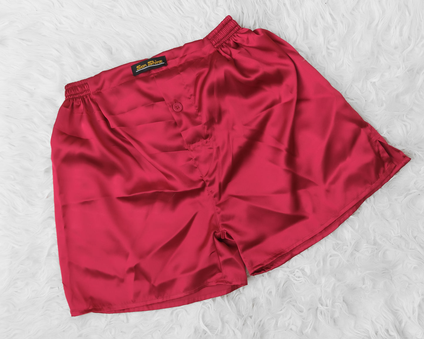 Wine Red Silk Boxer Shorts MSB-05