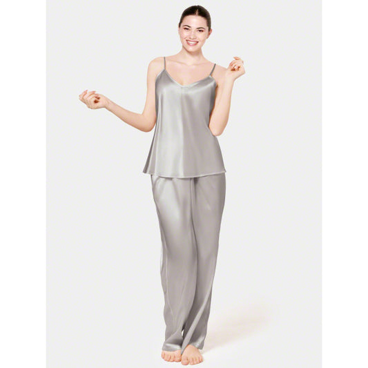 Silver Grey Silk Cami Pajama WCP-08