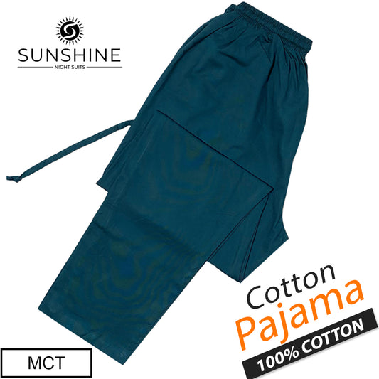 Teal Plain 100% Cotton Pajamas MCT
