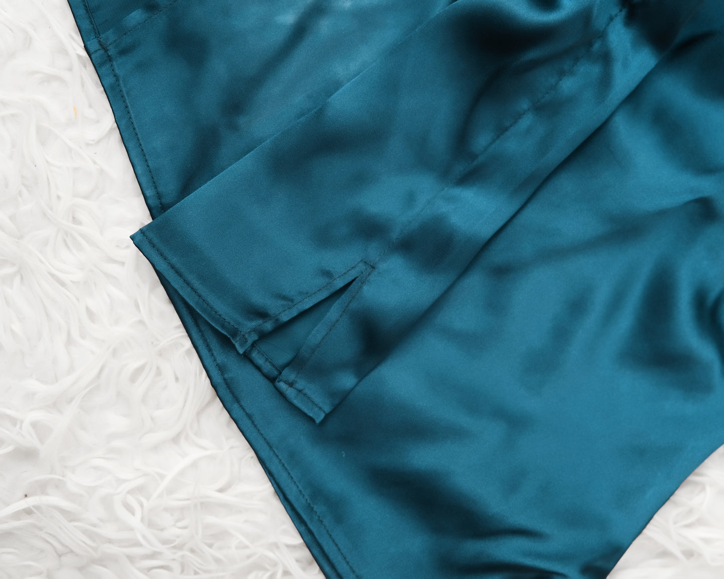 Teal Silk Boxer Shorts MSB-06