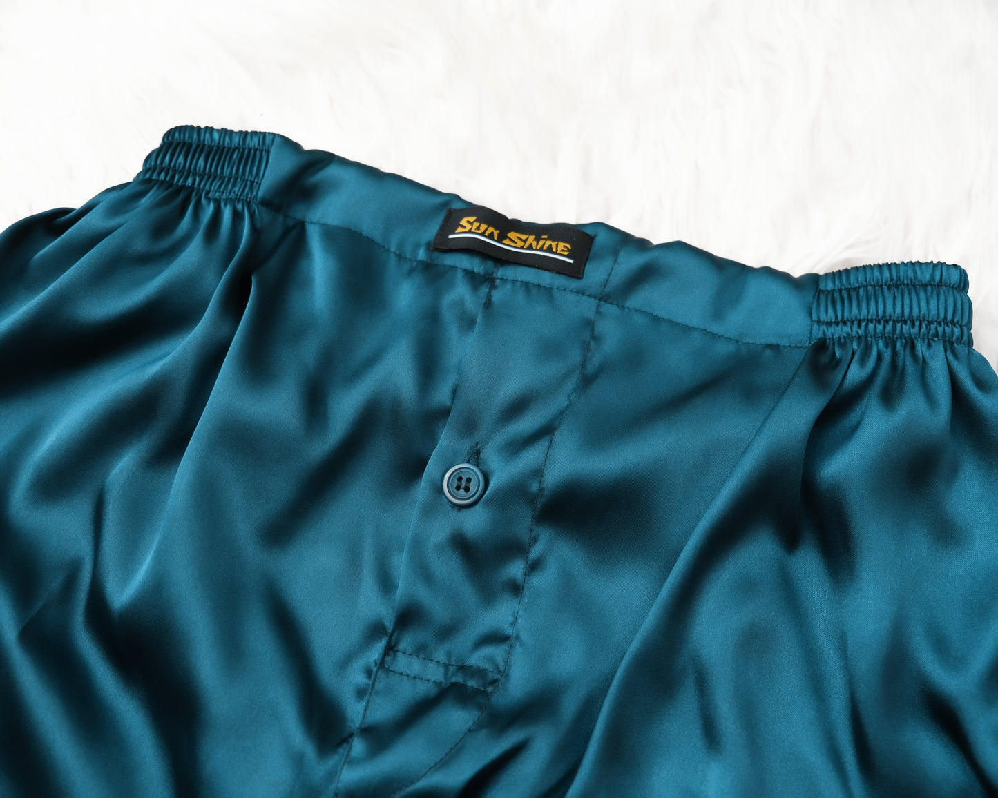 Teal Silk Boxer Shorts MSB-06