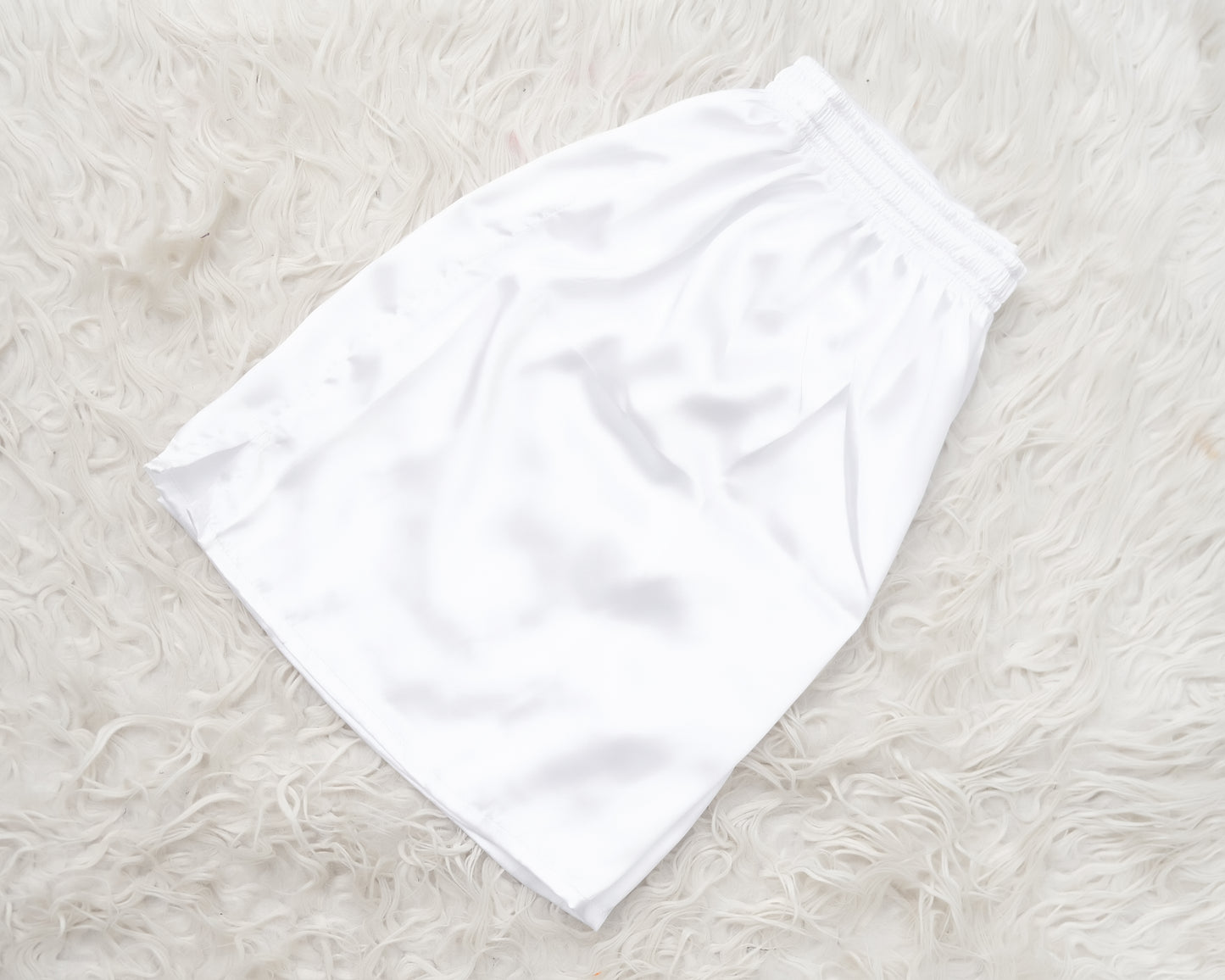 White Silk Boxer Shorts MSB-07