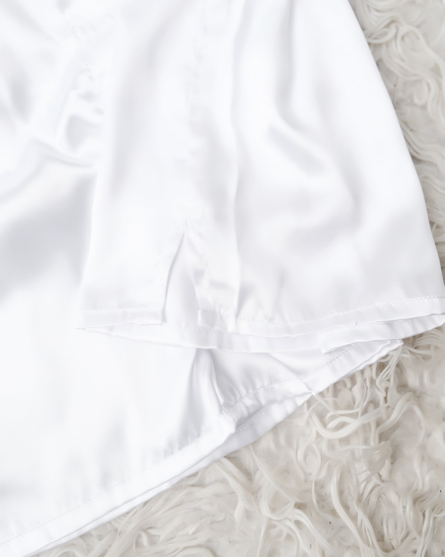 White Silk Boxer Shorts MSB-07