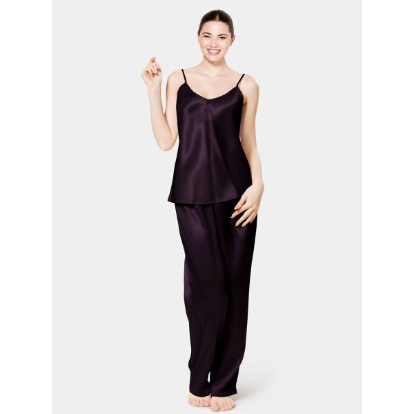 Dark Purple Silk Cami Pajama WCP-06