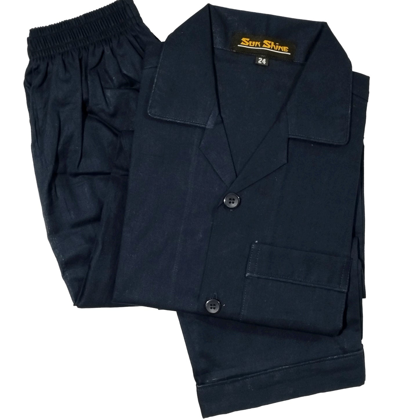 Navy Blue Cotton Night Suit - MCN-12