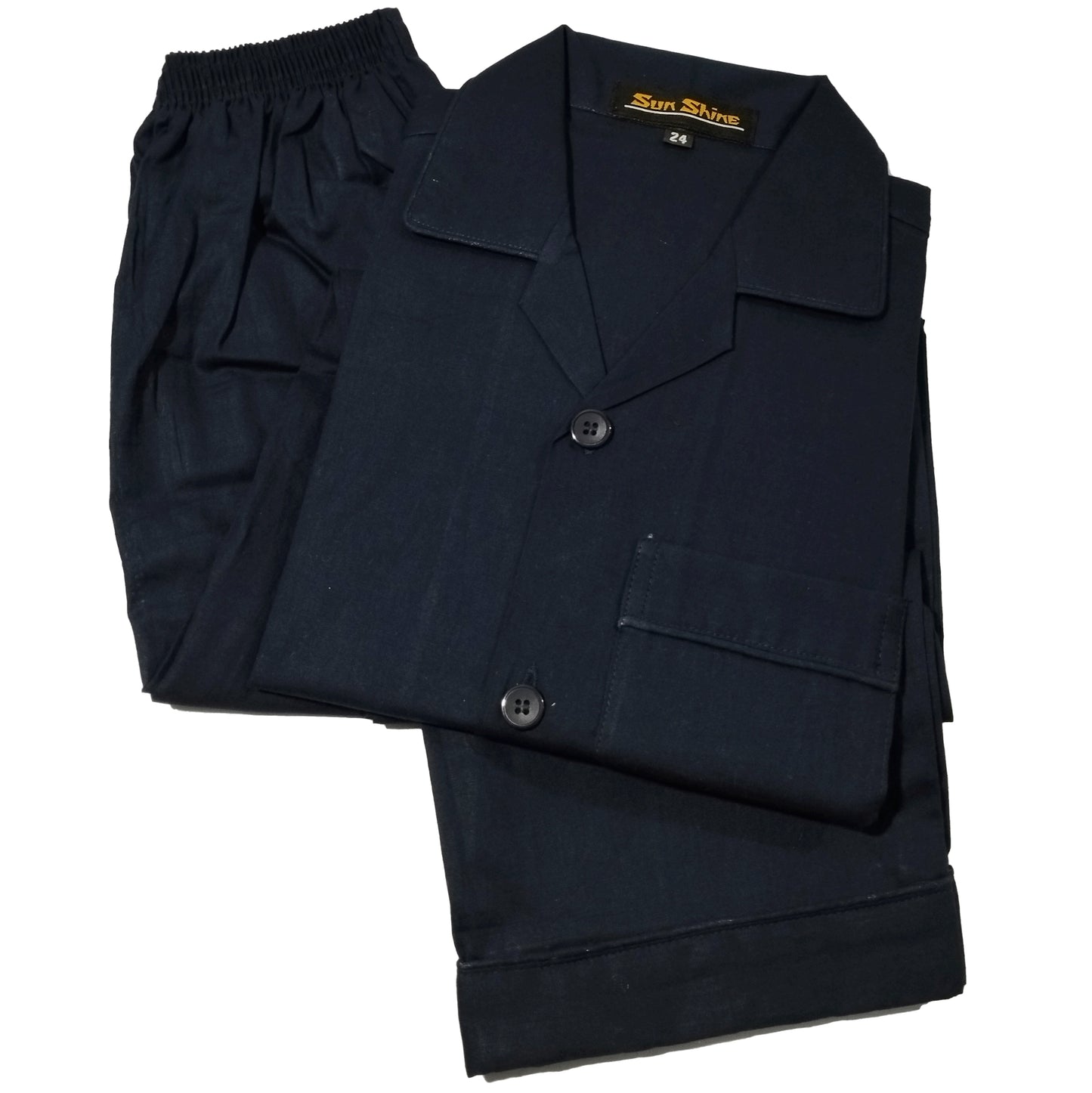 Navy Blue Cotton Night Suit - MCN-12