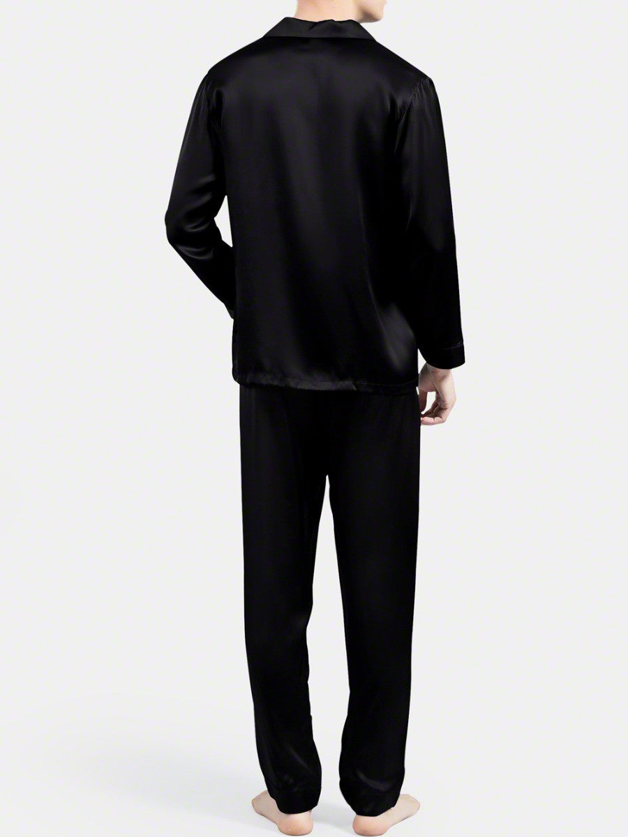 Black Silk Night Suit - MSN-12