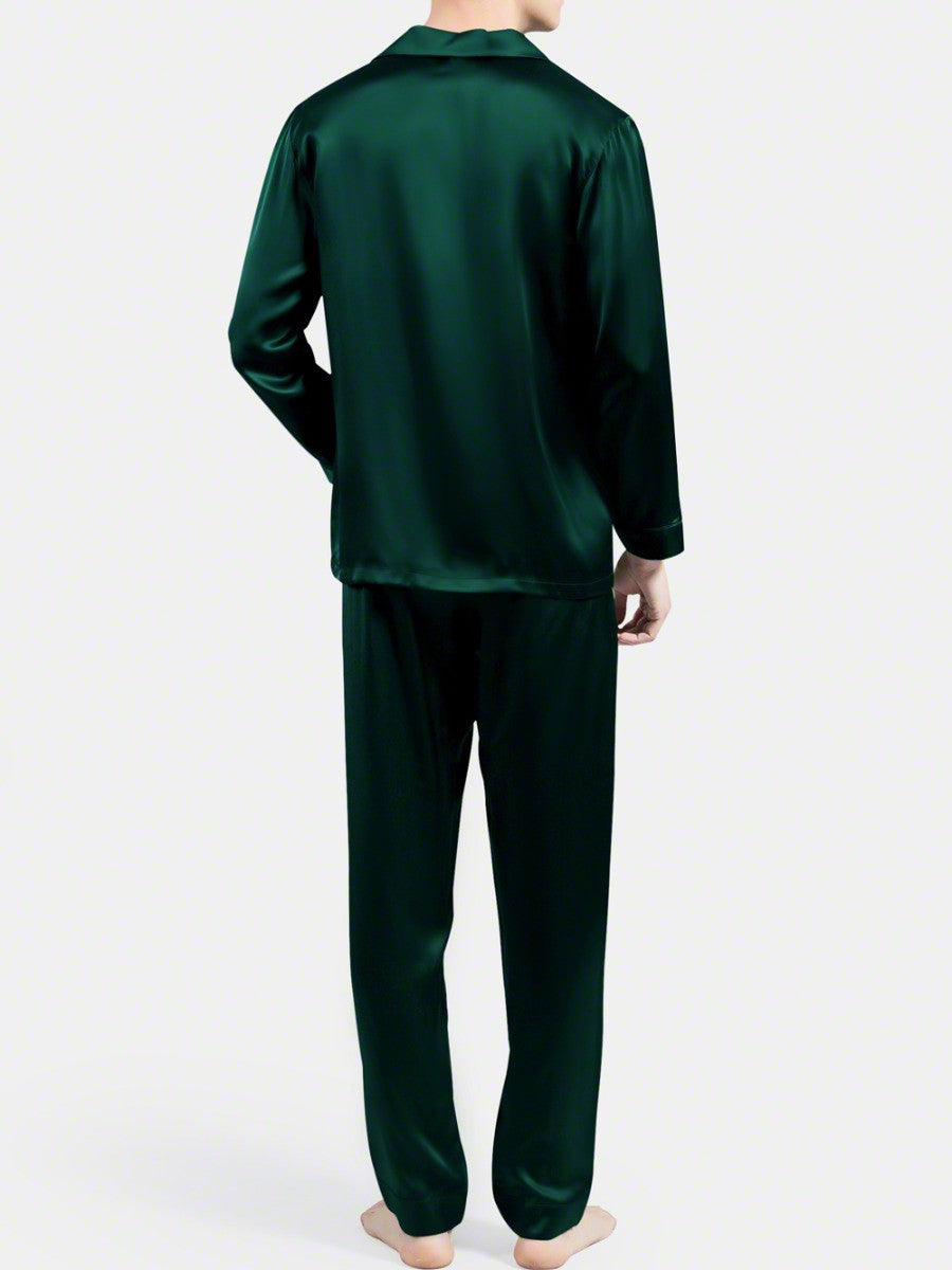 Dark Green Silk Night Suit - MSN-12